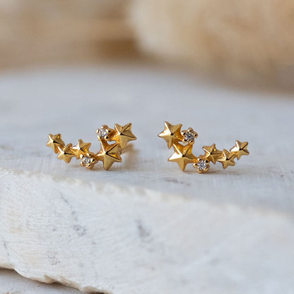 Star Cluster Ear Climber Earrings