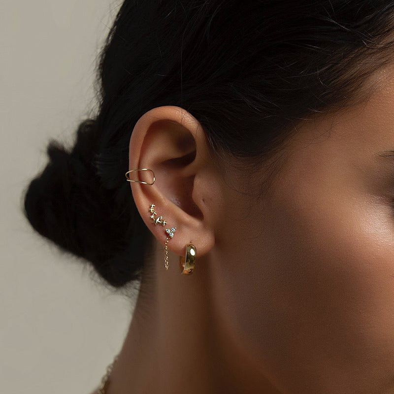 Star Cluster Ear Climber Earrings