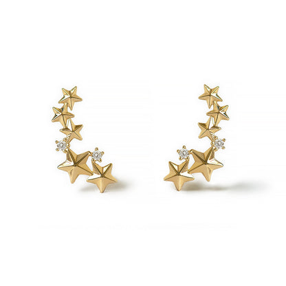 Star Cluster Ear Climber Earrings
