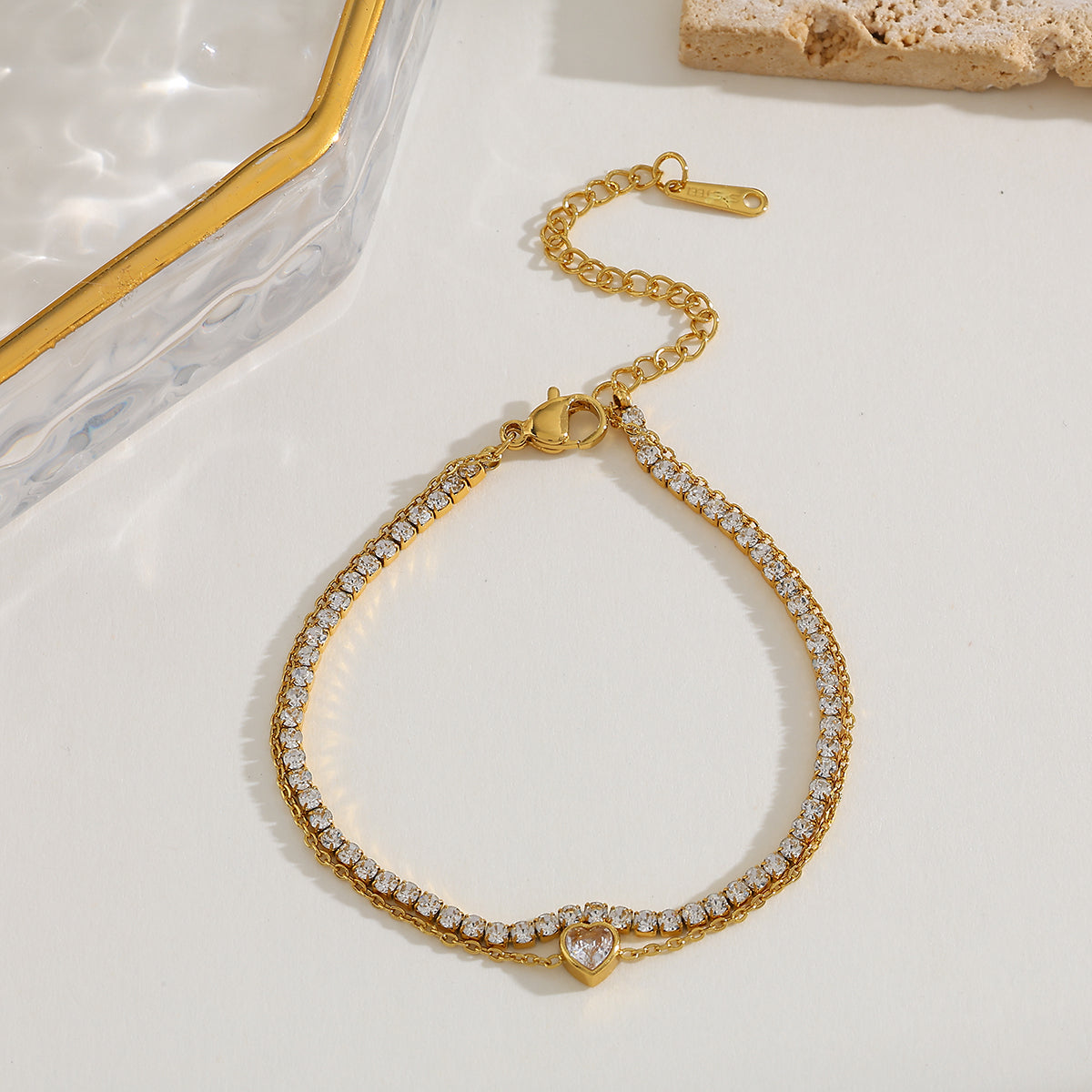 Amara Pendant  Layered Tennis Necklace